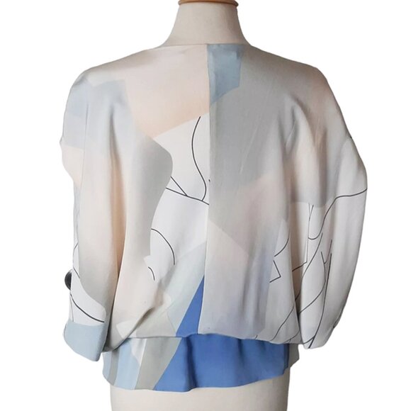 Diane Von Furstenberg Juliette 100% Silk Kimono Top 💛✨🦋 - Picture 11 of 11